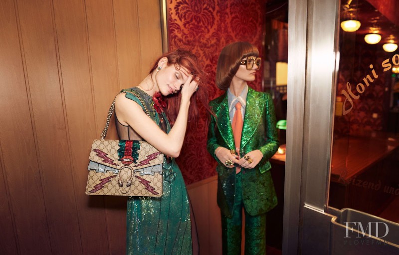 Mia Gruenwald featured in  the Gucci advertisement for Spring/Summer 2016