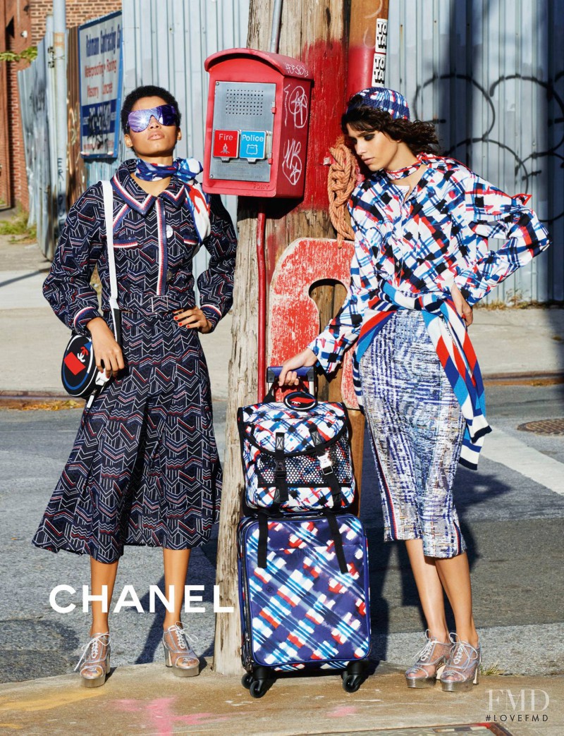 Lineisy Montero featured in  the Chanel advertisement for Spring/Summer 2016