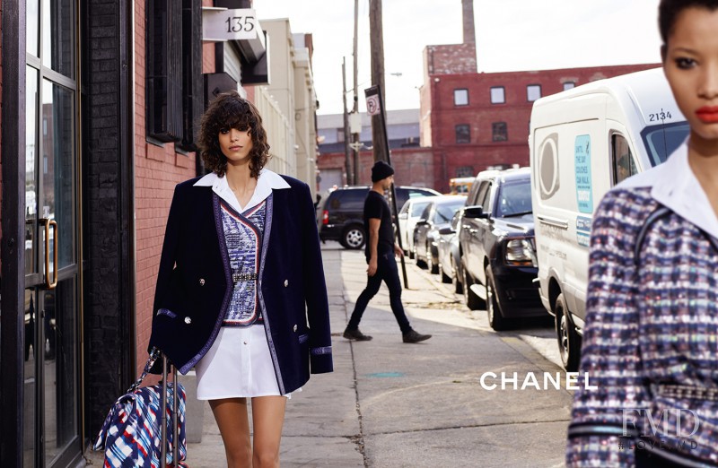 Lineisy Montero featured in  the Chanel advertisement for Spring/Summer 2016