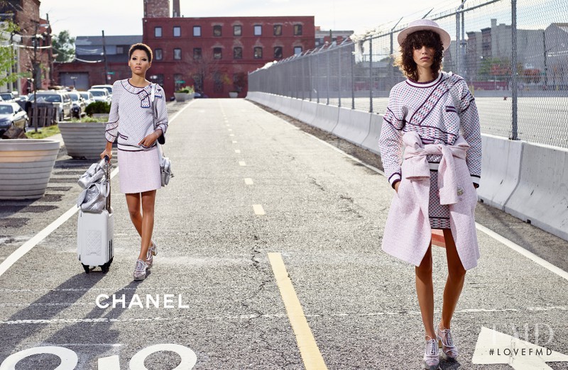 Lineisy Montero featured in  the Chanel advertisement for Spring/Summer 2016