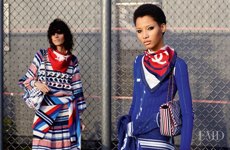 Lineisy Montero featured in  the Chanel advertisement for Spring/Summer 2016