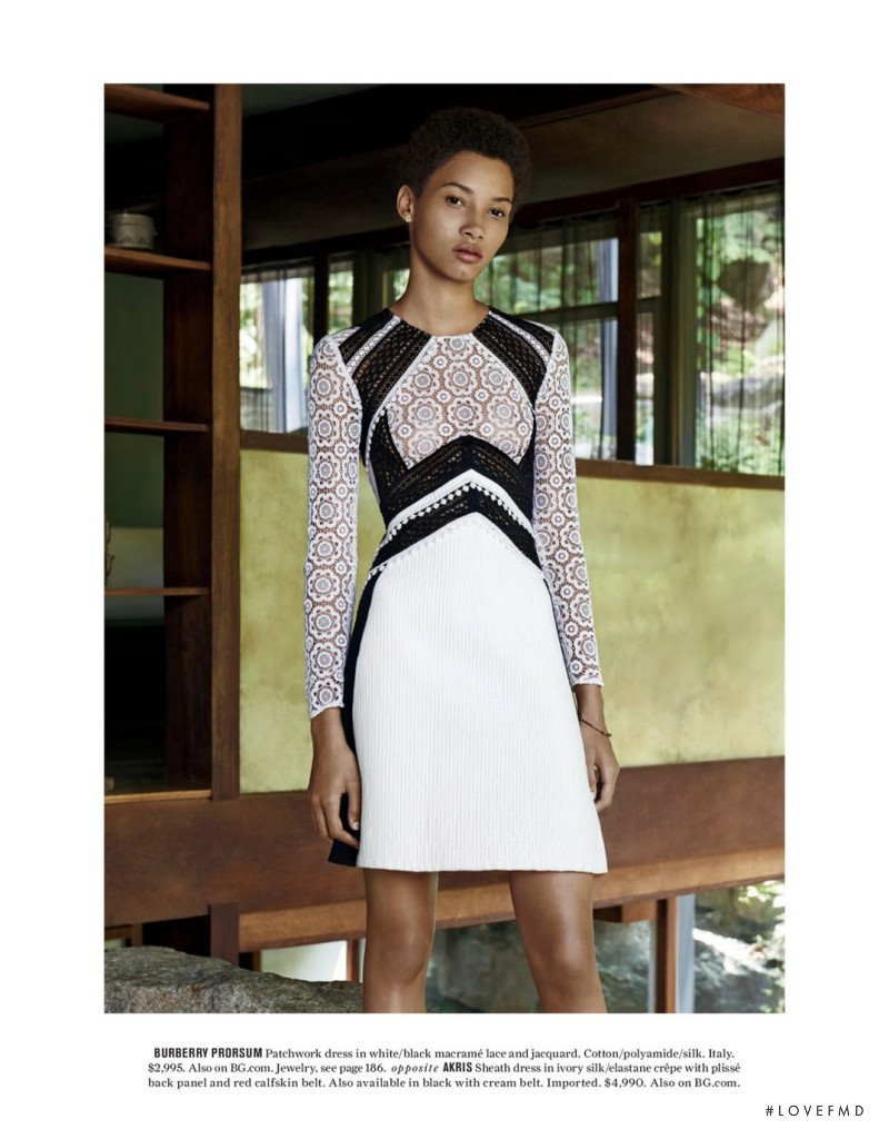 Lineisy Montero featured in  the Bergdorf Goodman advertisement for Resort 2016