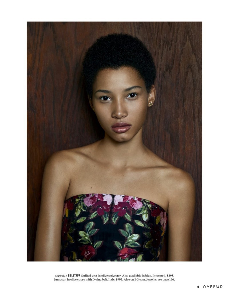 Lineisy Montero featured in  the Bergdorf Goodman advertisement for Resort 2016