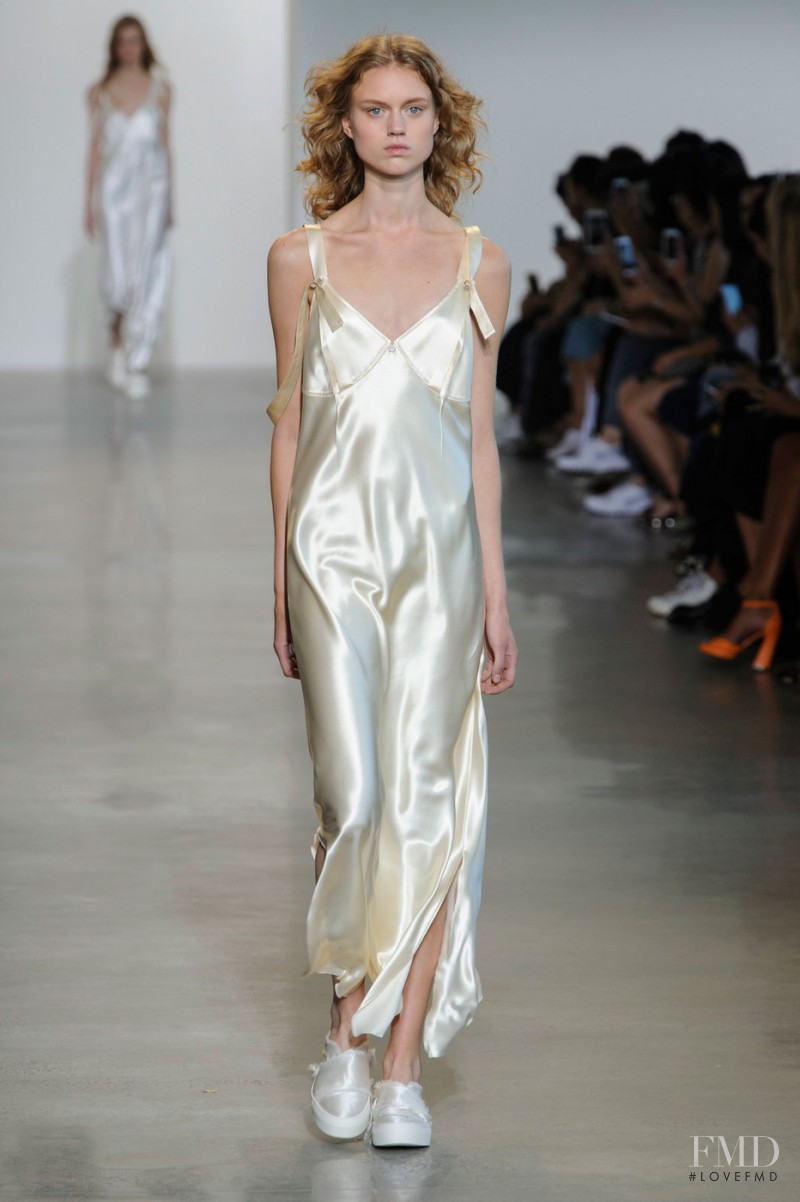 Rianne Van Rompaey featured in  the Calvin Klein 205W39NYC fashion show for Spring/Summer 2016