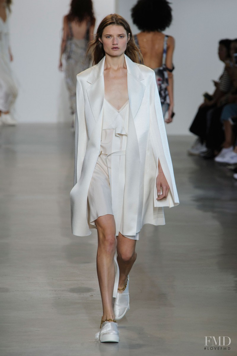 Olivia Jansing featured in  the Calvin Klein 205W39NYC fashion show for Spring/Summer 2016