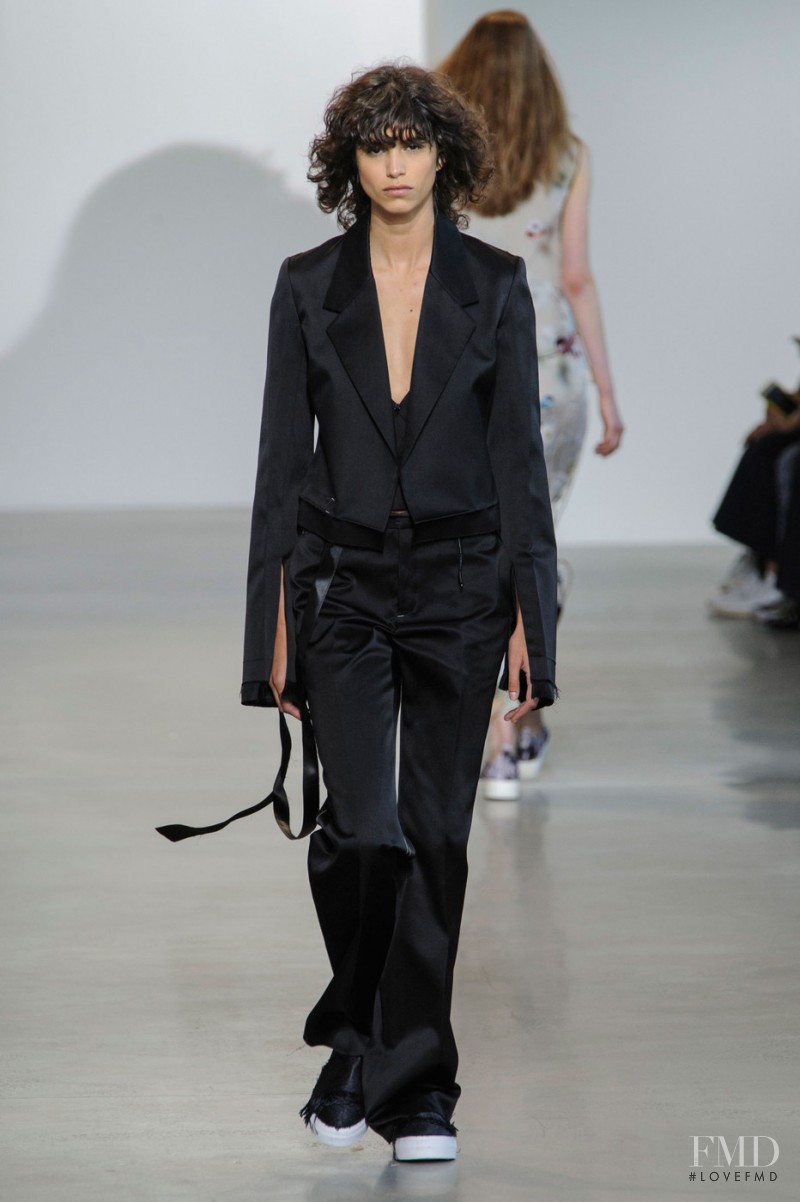 Mica Arganaraz featured in  the Calvin Klein 205W39NYC fashion show for Spring/Summer 2016