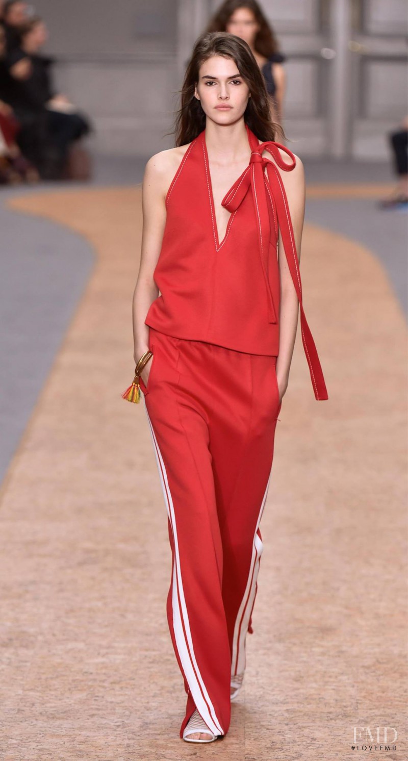 Vanessa Moody featured in  the Chloe fashion show for Spring/Summer 2016