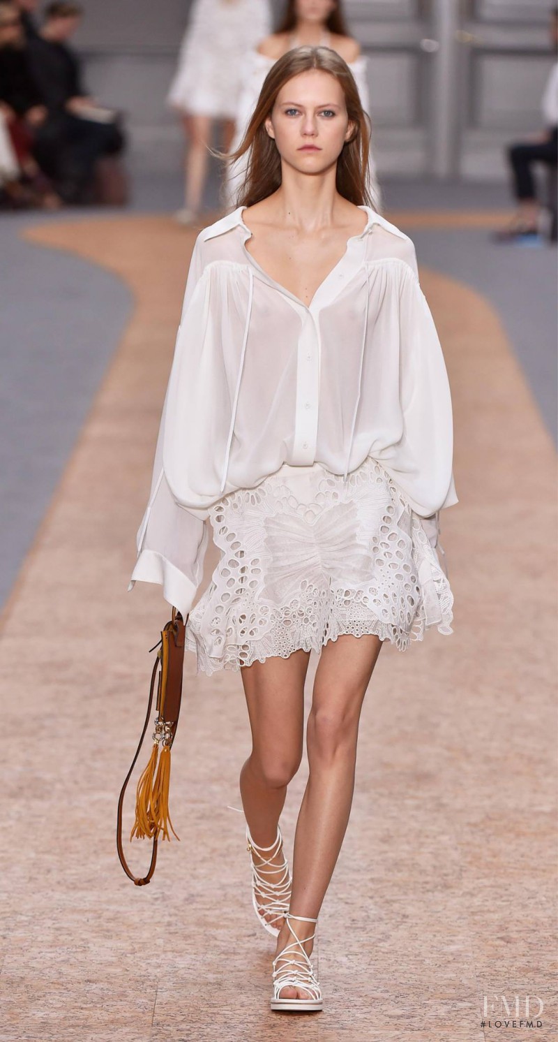 Julie Hoomans featured in  the Chloe fashion show for Spring/Summer 2016