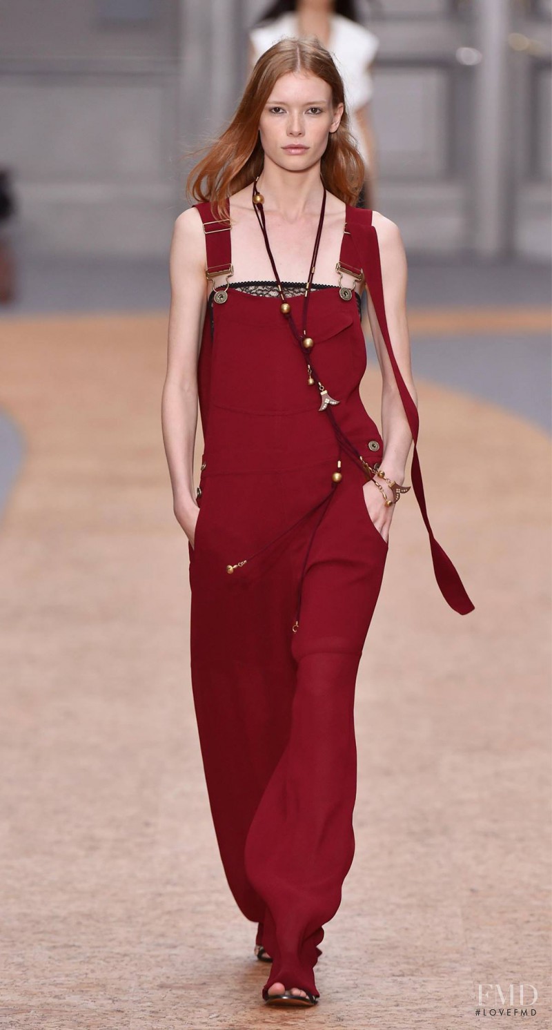 Julia Hafstrom featured in  the Chloe fashion show for Spring/Summer 2016