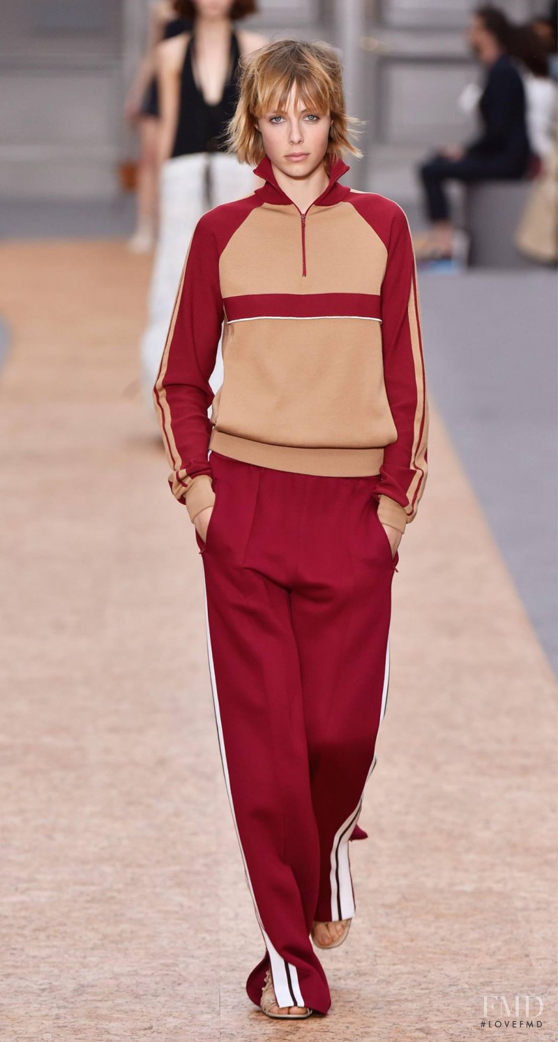 Edie Campbell featured in  the Chloe fashion show for Spring/Summer 2016