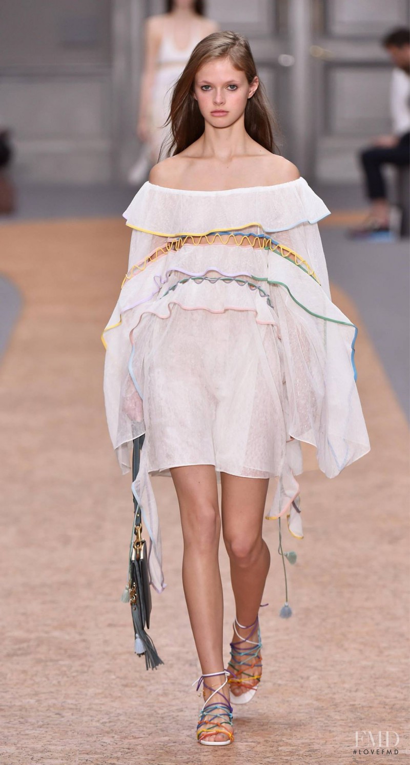 Avery Blanchard featured in  the Chloe fashion show for Spring/Summer 2016