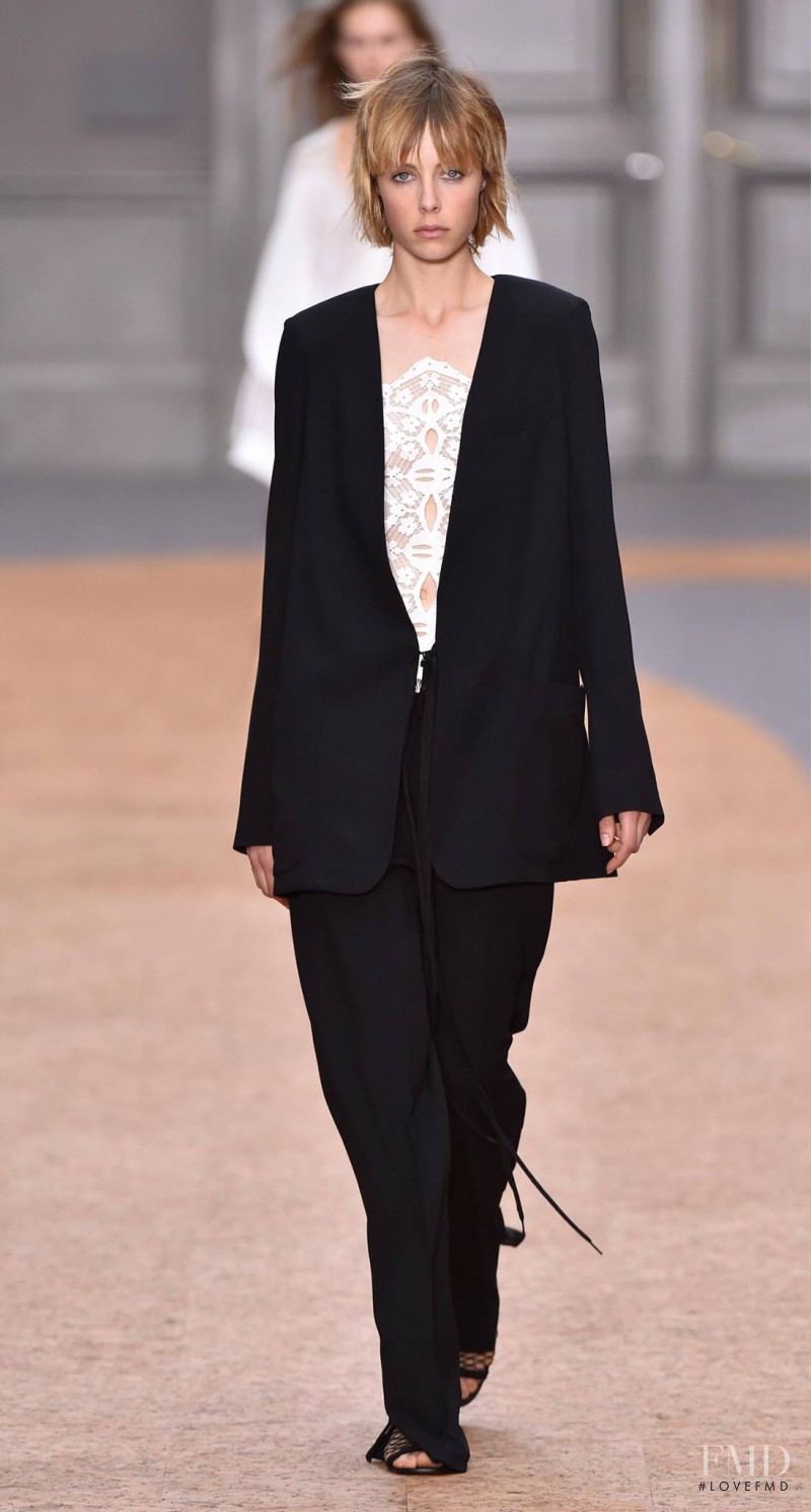 Edie Campbell featured in  the Chloe fashion show for Spring/Summer 2016