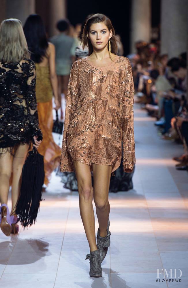 Valery Kaufman featured in  the Roberto Cavalli fashion show for Spring/Summer 2016