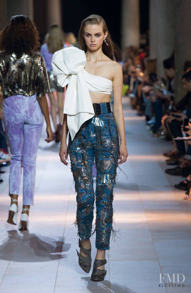 Avery Blanchard featured in  the Roberto Cavalli fashion show for Spring/Summer 2016