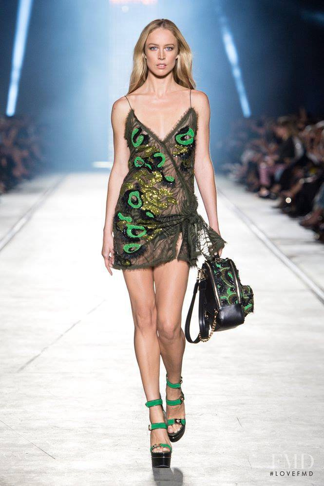 Raquel Zimmermann featured in  the Versace fashion show for Spring/Summer 2016