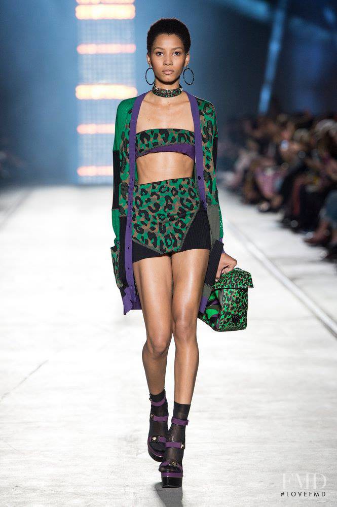 Lineisy Montero featured in  the Versace fashion show for Spring/Summer 2016