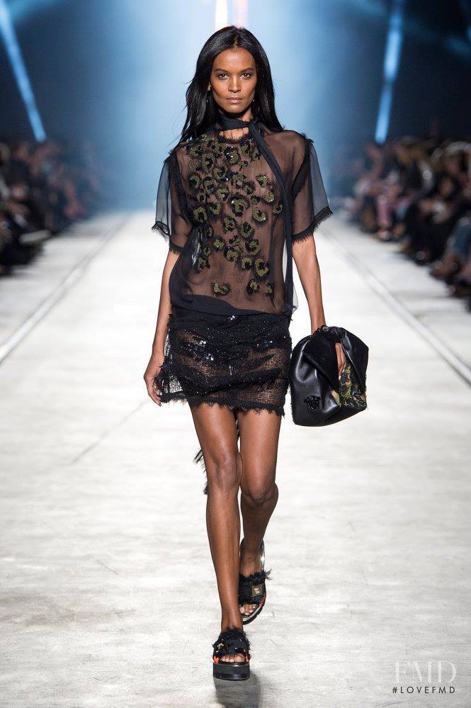 Liya Kebede featured in  the Versace fashion show for Spring/Summer 2016