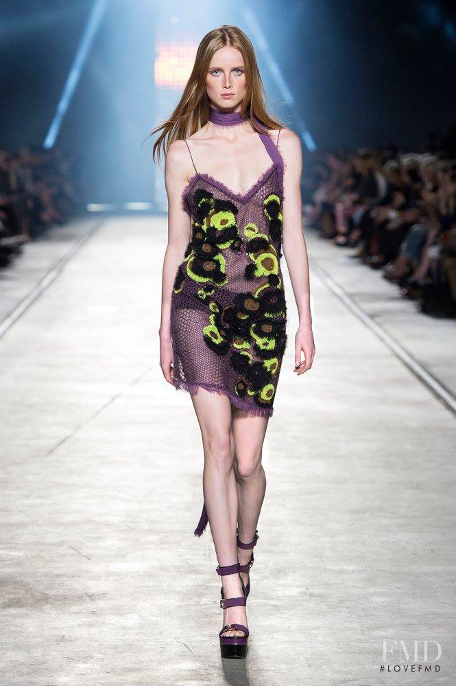 Rianne Van Rompaey featured in  the Versace fashion show for Spring/Summer 2016