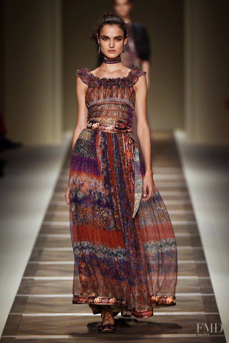 Blanca Padilla featured in  the Etro fashion show for Spring/Summer 2016