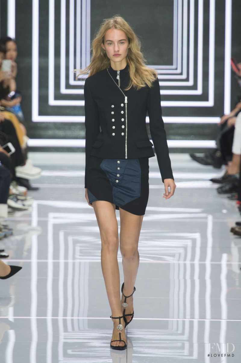 Maartje Verhoef featured in  the Versus fashion show for Spring/Summer 2016