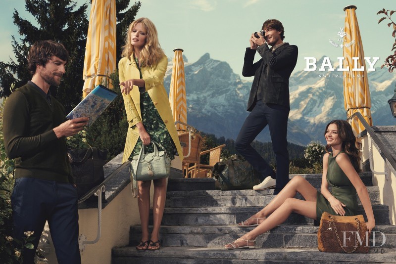 Julia Stegner featured in  the Bally advertisement for Spring/Summer 2012