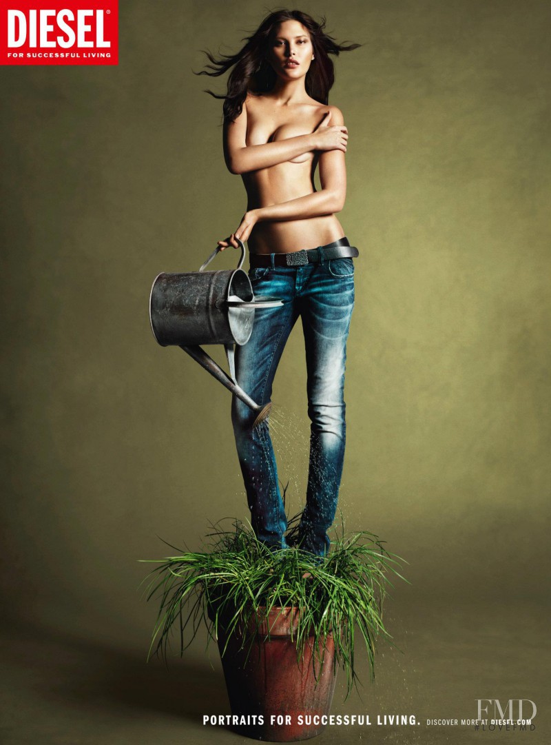 Catherine McNeil featured in  the Diesel advertisement for Spring/Summer 2012