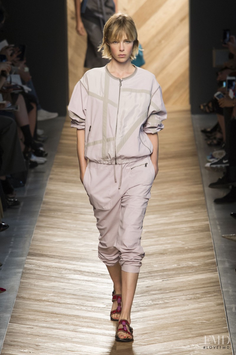 Edie Campbell featured in  the Bottega Veneta fashion show for Spring/Summer 2016