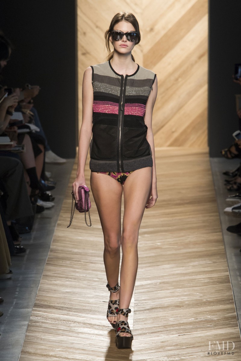 Vanessa Moody featured in  the Bottega Veneta fashion show for Spring/Summer 2016