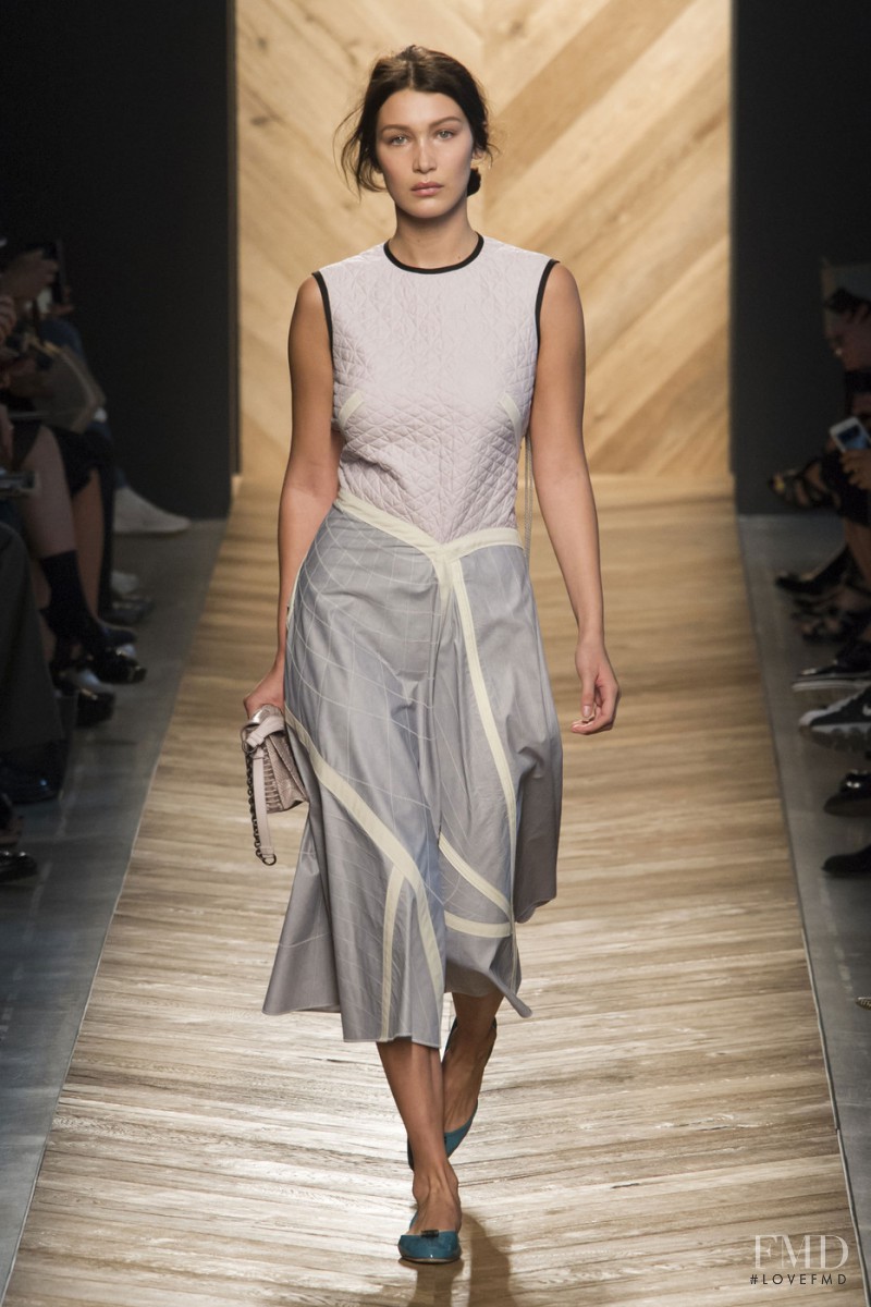 Bella Hadid featured in  the Bottega Veneta fashion show for Spring/Summer 2016