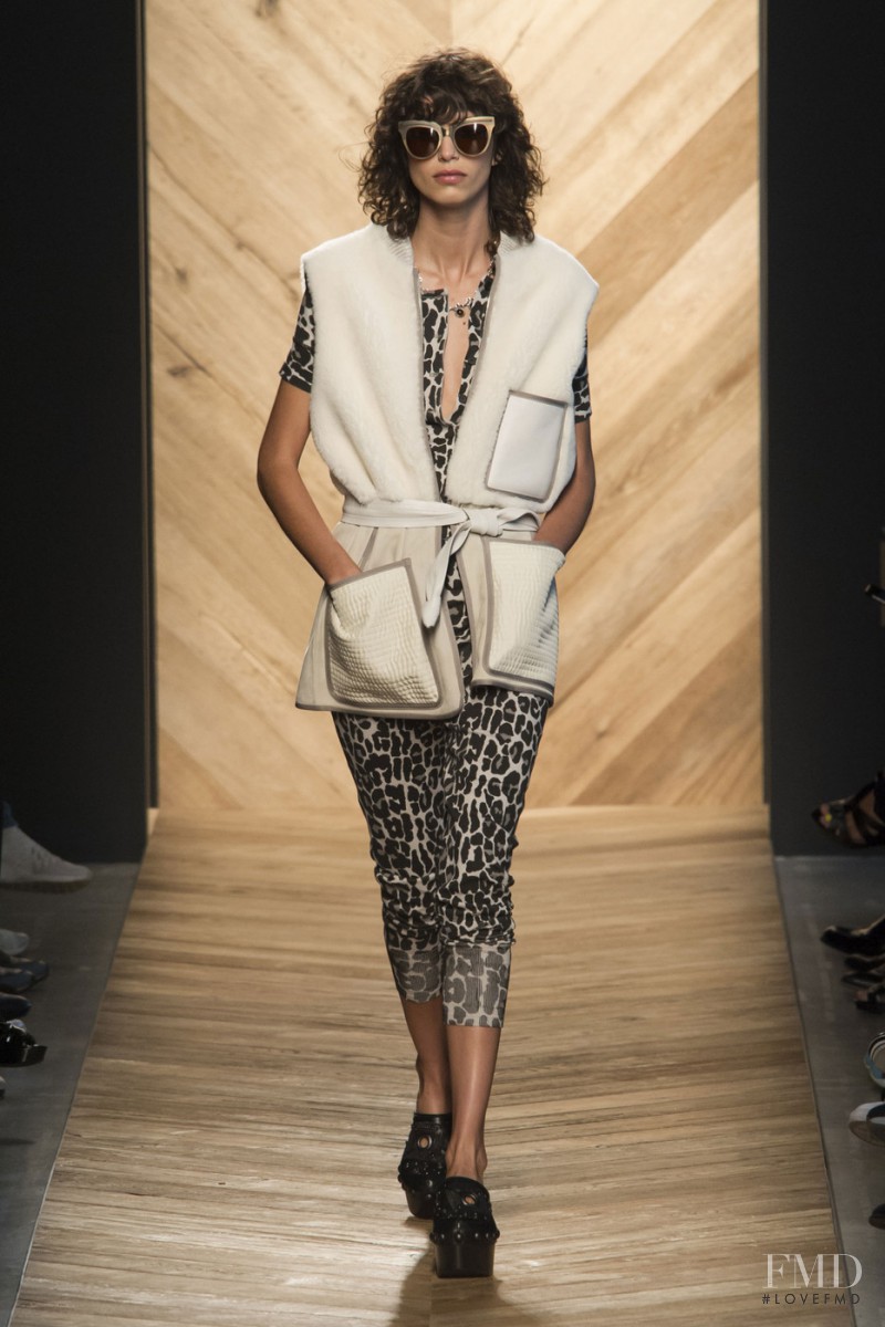 Mica Arganaraz featured in  the Bottega Veneta fashion show for Spring/Summer 2016