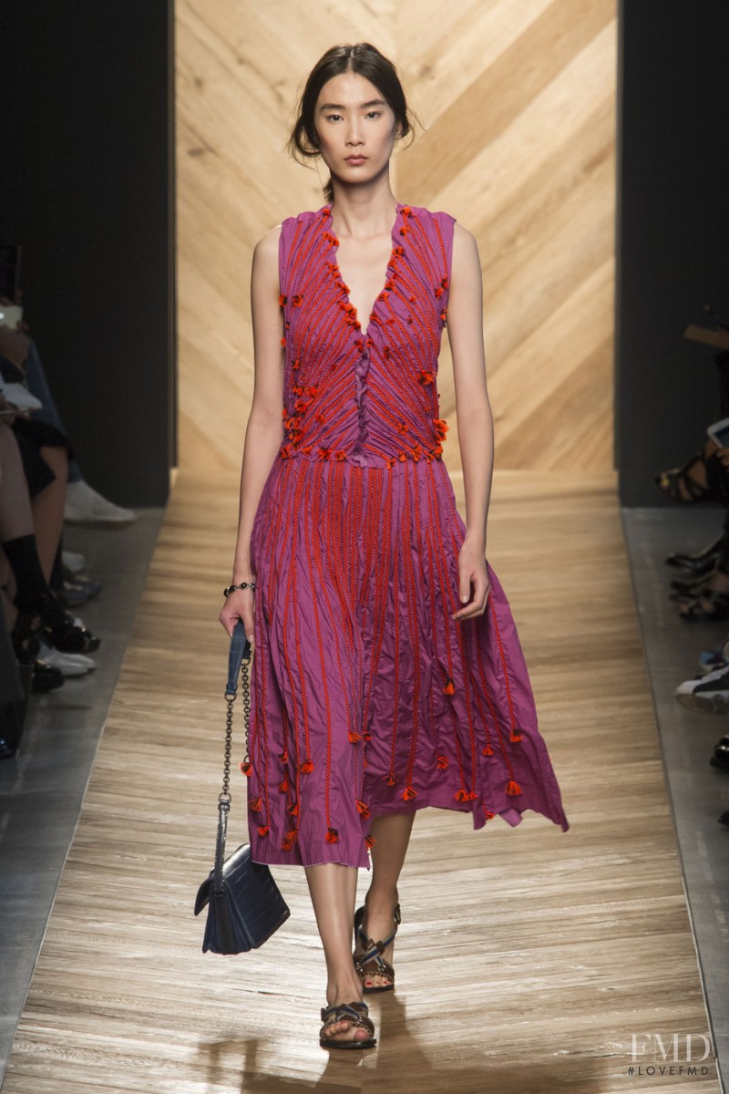 Dongqi Xue featured in  the Bottega Veneta fashion show for Spring/Summer 2016