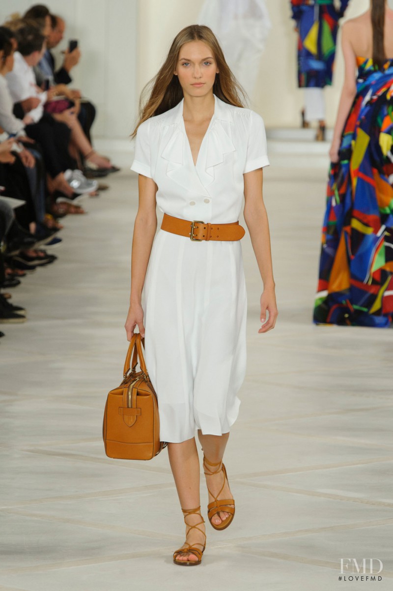 Vera Vavrova featured in  the Ralph Lauren Collection fashion show for Spring/Summer 2016