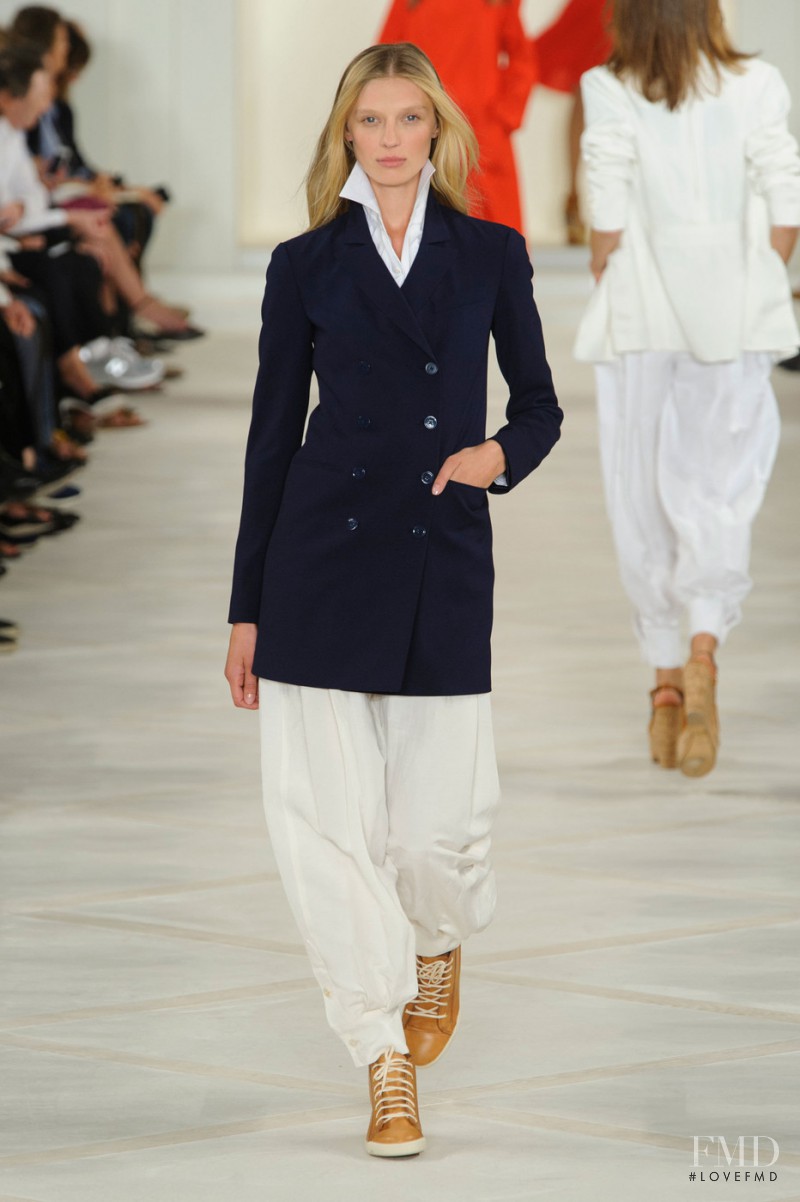 Olga Sherer featured in  the Ralph Lauren Collection fashion show for Spring/Summer 2016