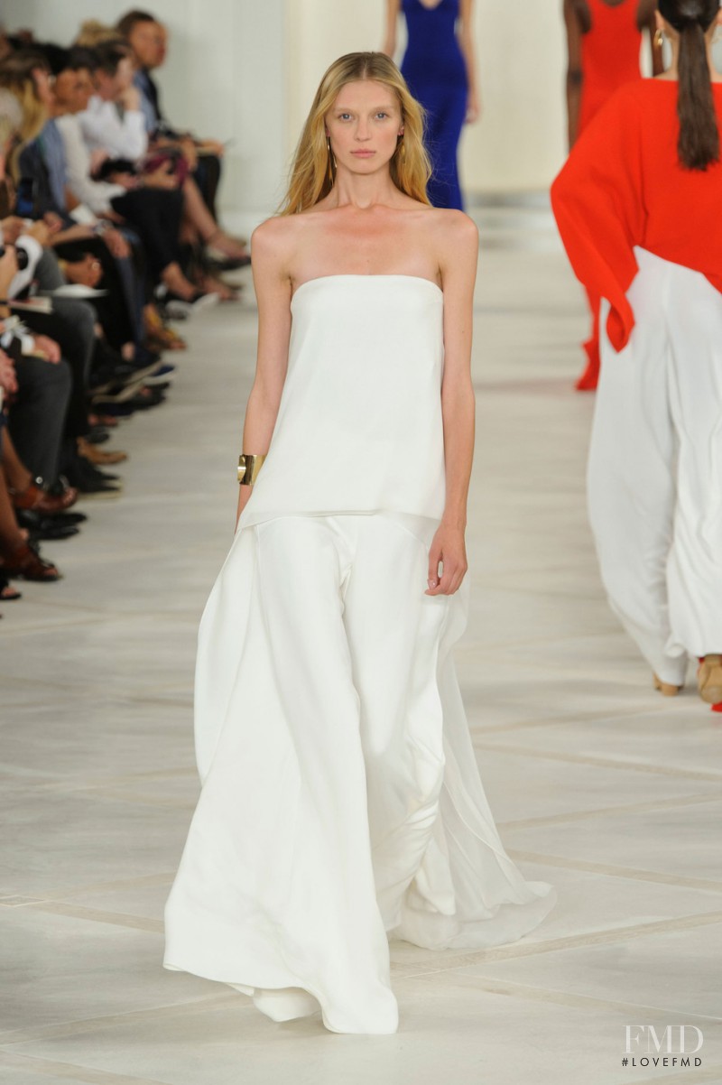 Olga Sherer featured in  the Ralph Lauren Collection fashion show for Spring/Summer 2016