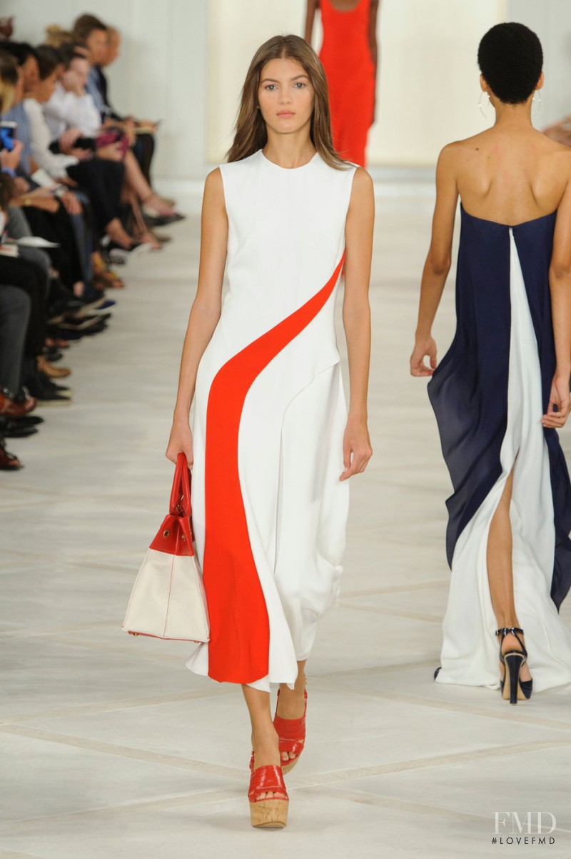 Valery Kaufman featured in  the Ralph Lauren Collection fashion show for Spring/Summer 2016