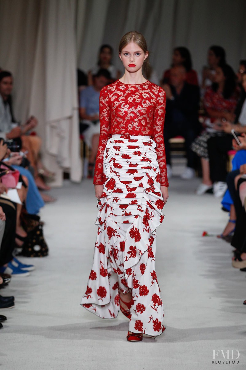 Avery Blanchard featured in  the Oscar de la Renta fashion show for Spring/Summer 2016