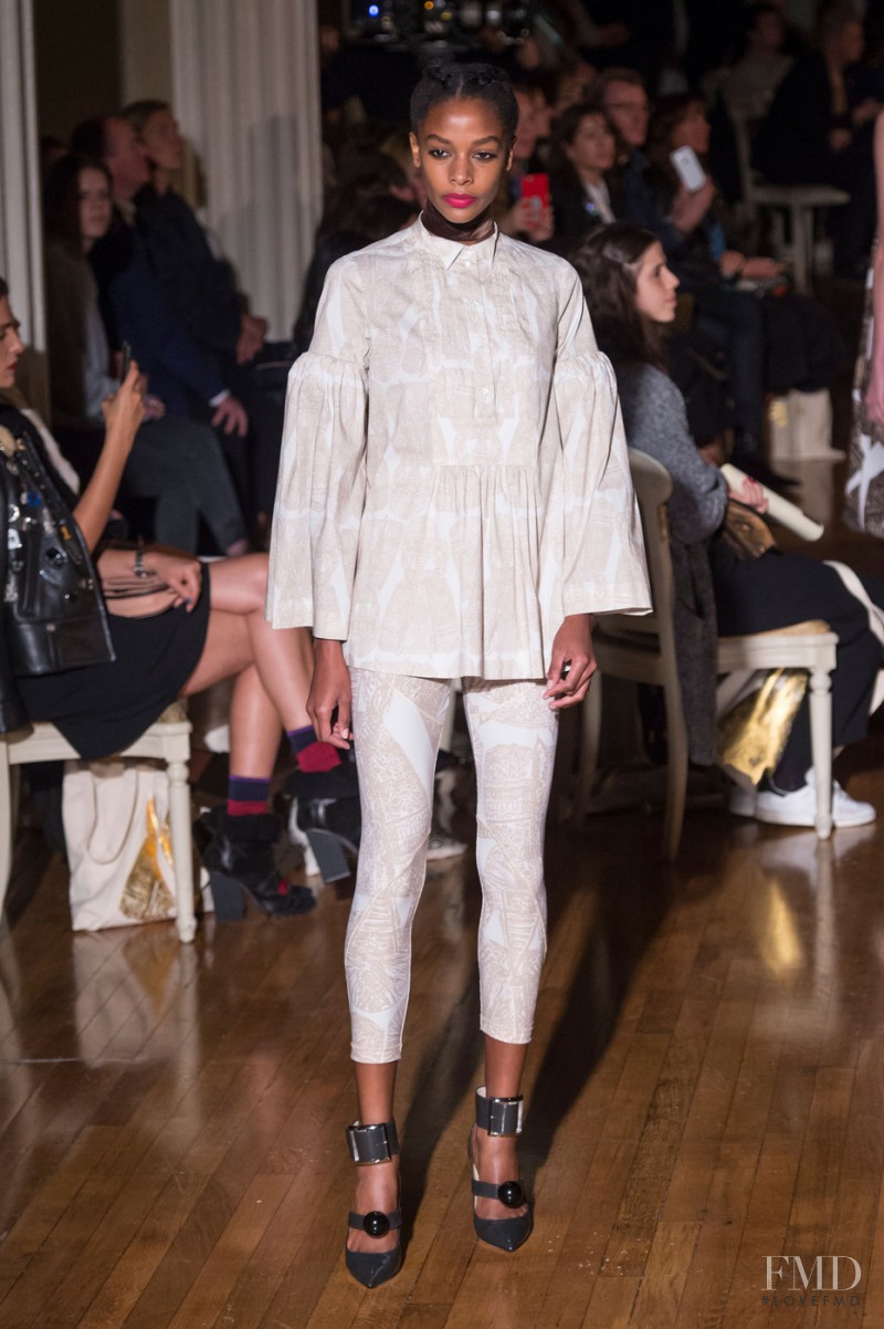 Karly Loyce featured in  the Giles fashion show for Spring/Summer 2016