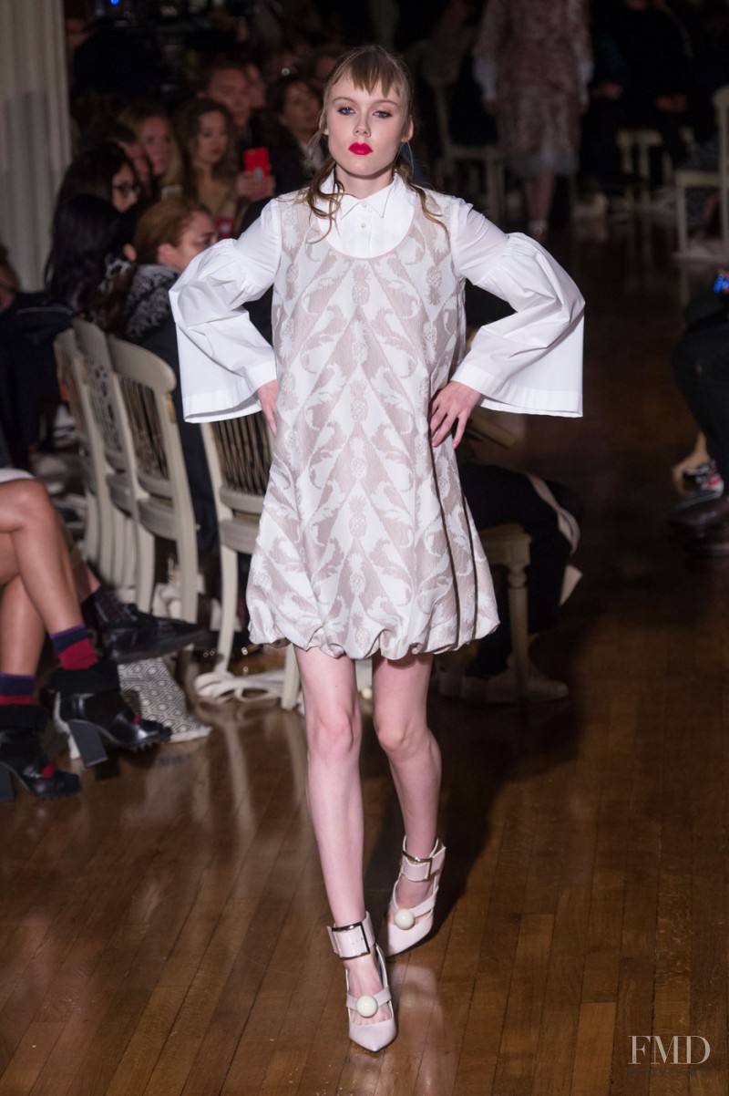 Kiki Willems featured in  the Giles fashion show for Spring/Summer 2016