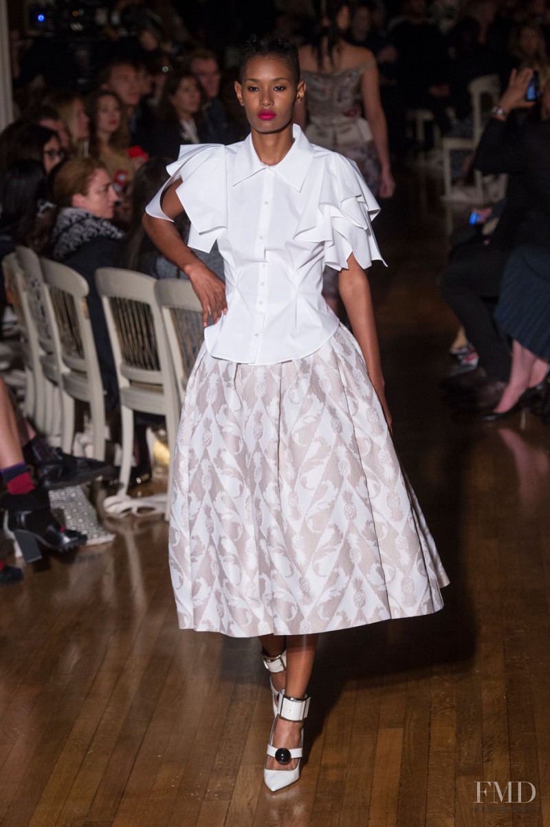 Lineisy Montero featured in  the Giles fashion show for Spring/Summer 2016