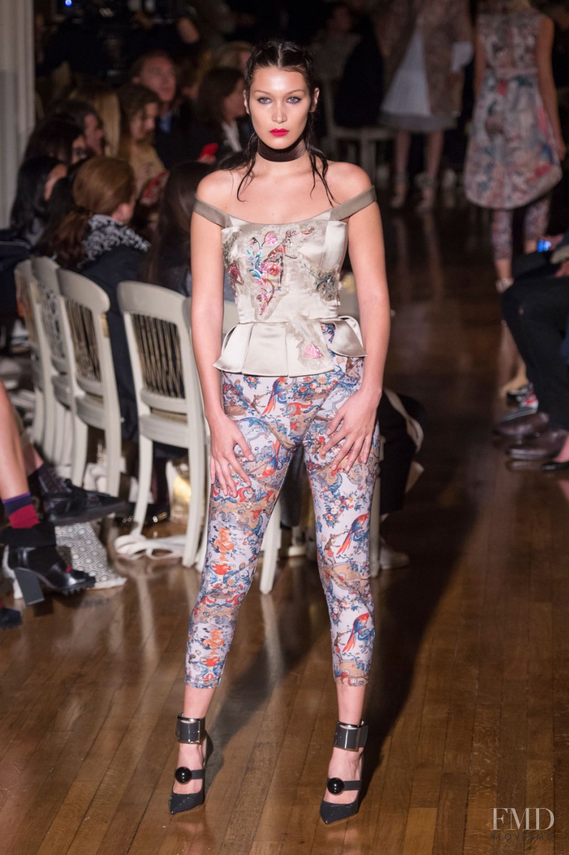 Bella Hadid featured in  the Giles fashion show for Spring/Summer 2016