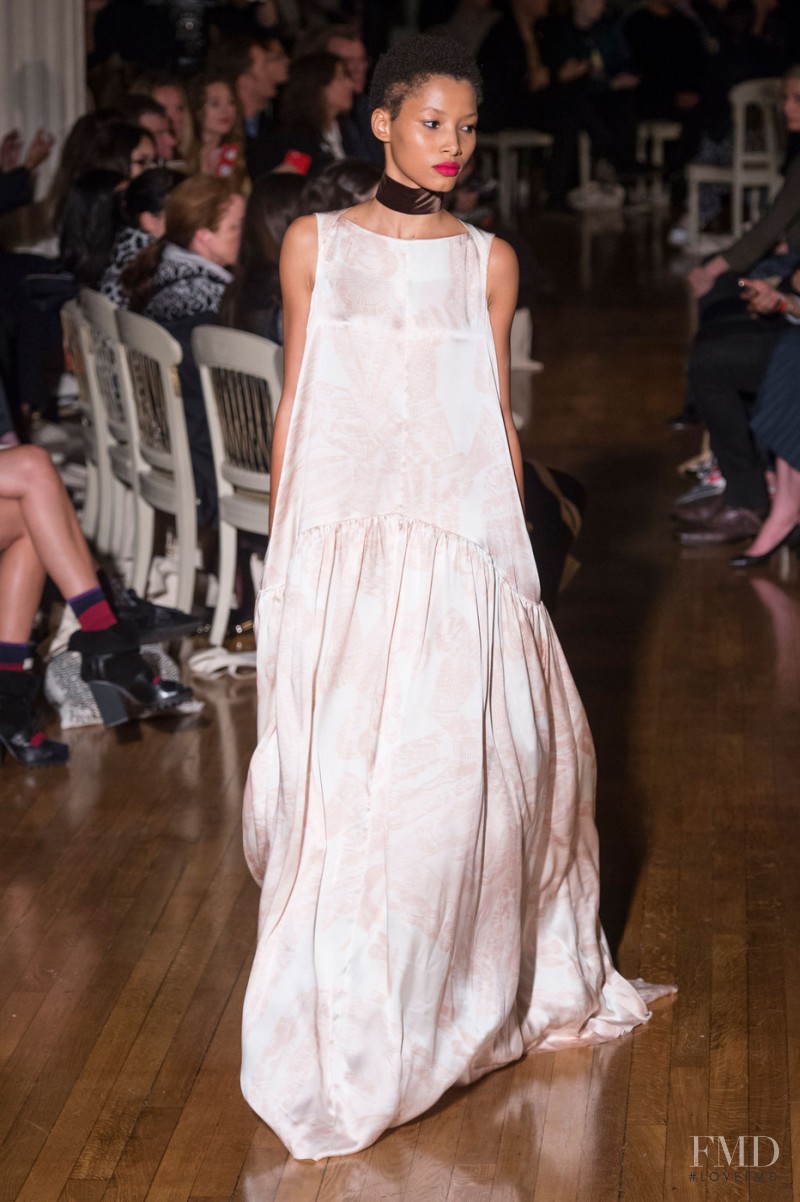 Lineisy Montero featured in  the Giles fashion show for Spring/Summer 2016