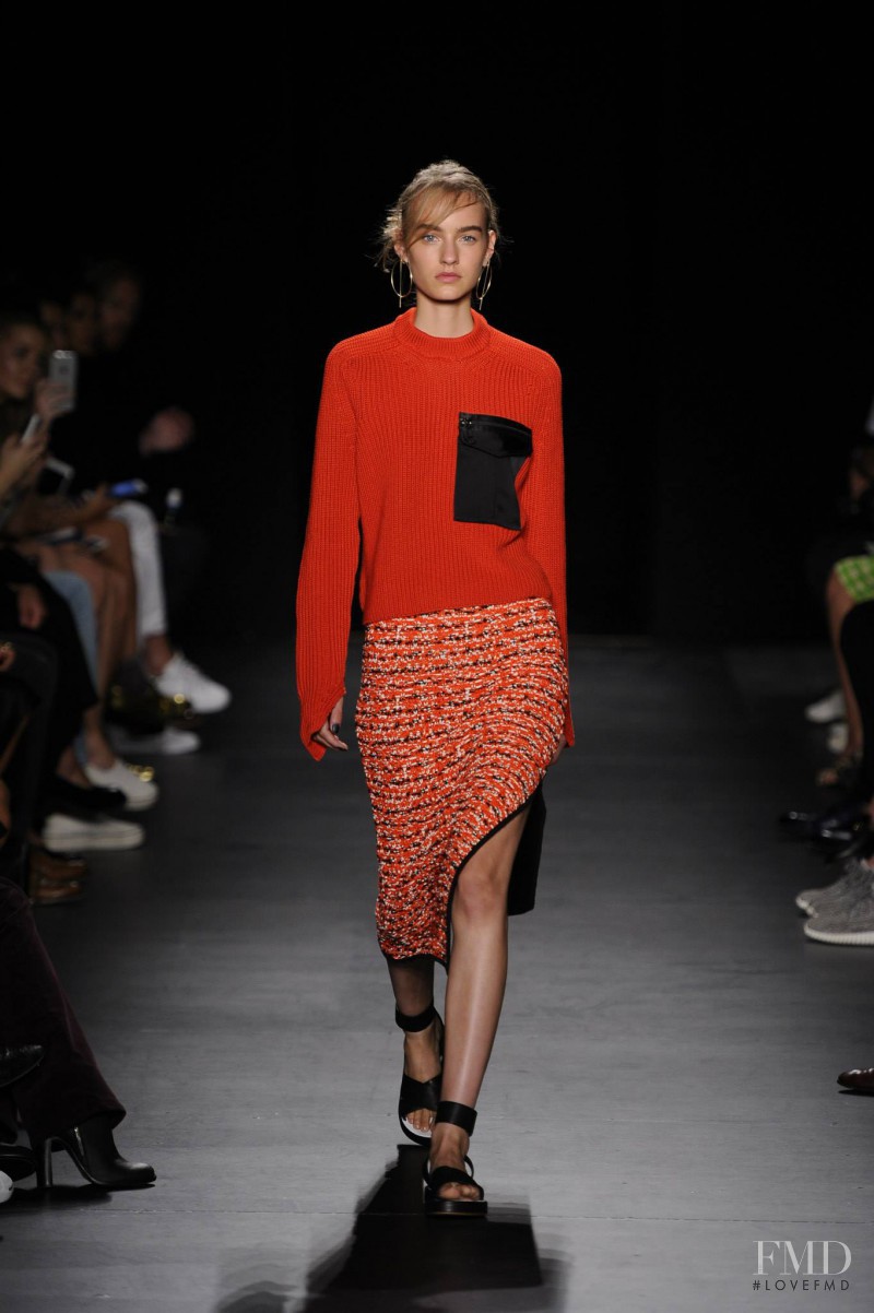 Maartje Verhoef featured in  the rag & bone fashion show for Spring/Summer 2016