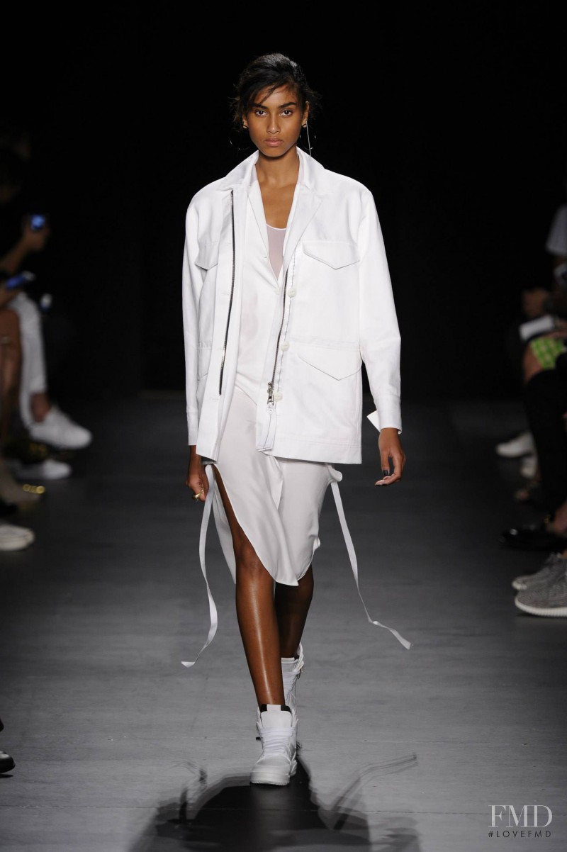 Imaan Hammam featured in  the rag & bone fashion show for Spring/Summer 2016