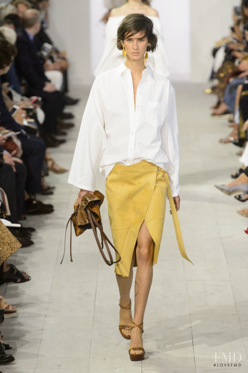 Marte Mei van Haaster featured in  the Michael Kors Collection fashion show for Spring/Summer 2016