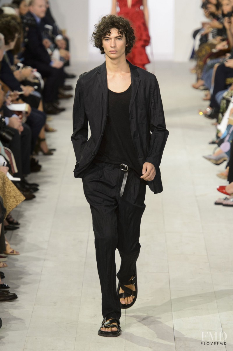 Piero Mendez featured in  the Michael Kors Collection fashion show for Spring/Summer 2016