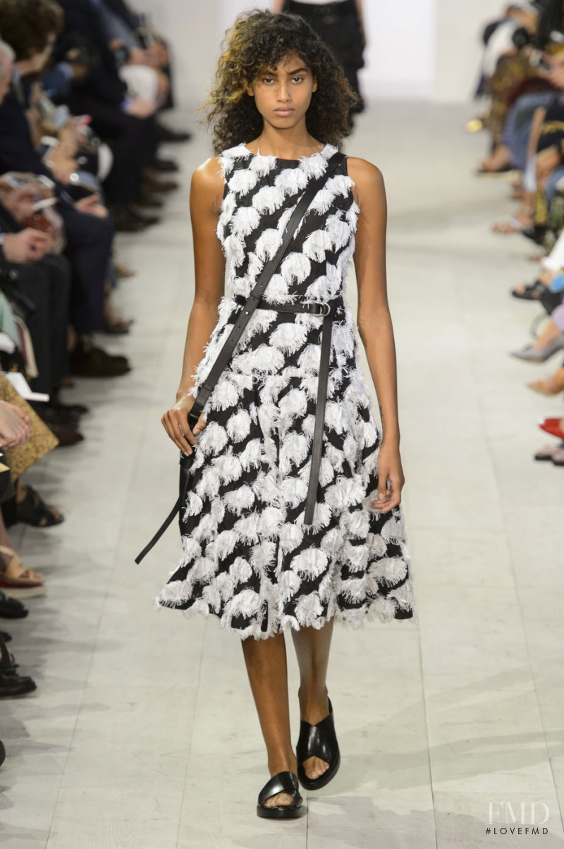 Imaan Hammam featured in  the Michael Kors Collection fashion show for Spring/Summer 2016