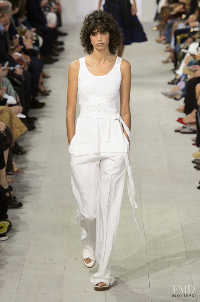Mica Arganaraz featured in  the Michael Kors Collection fashion show for Spring/Summer 2016