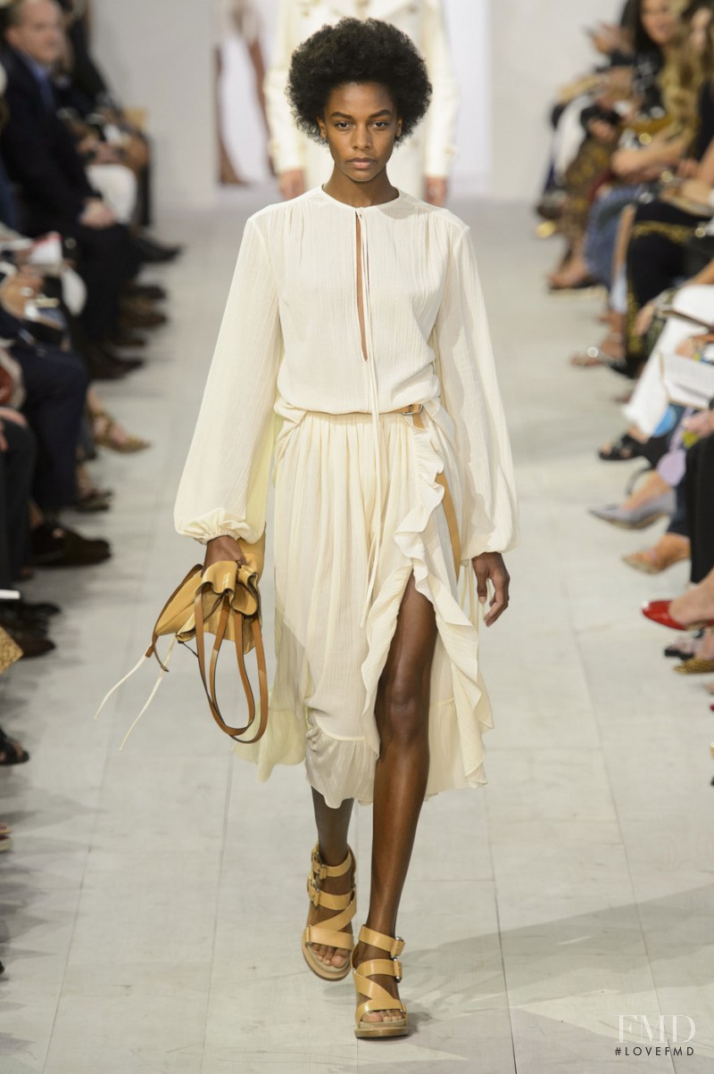 Karly Loyce featured in  the Michael Kors Collection fashion show for Spring/Summer 2016