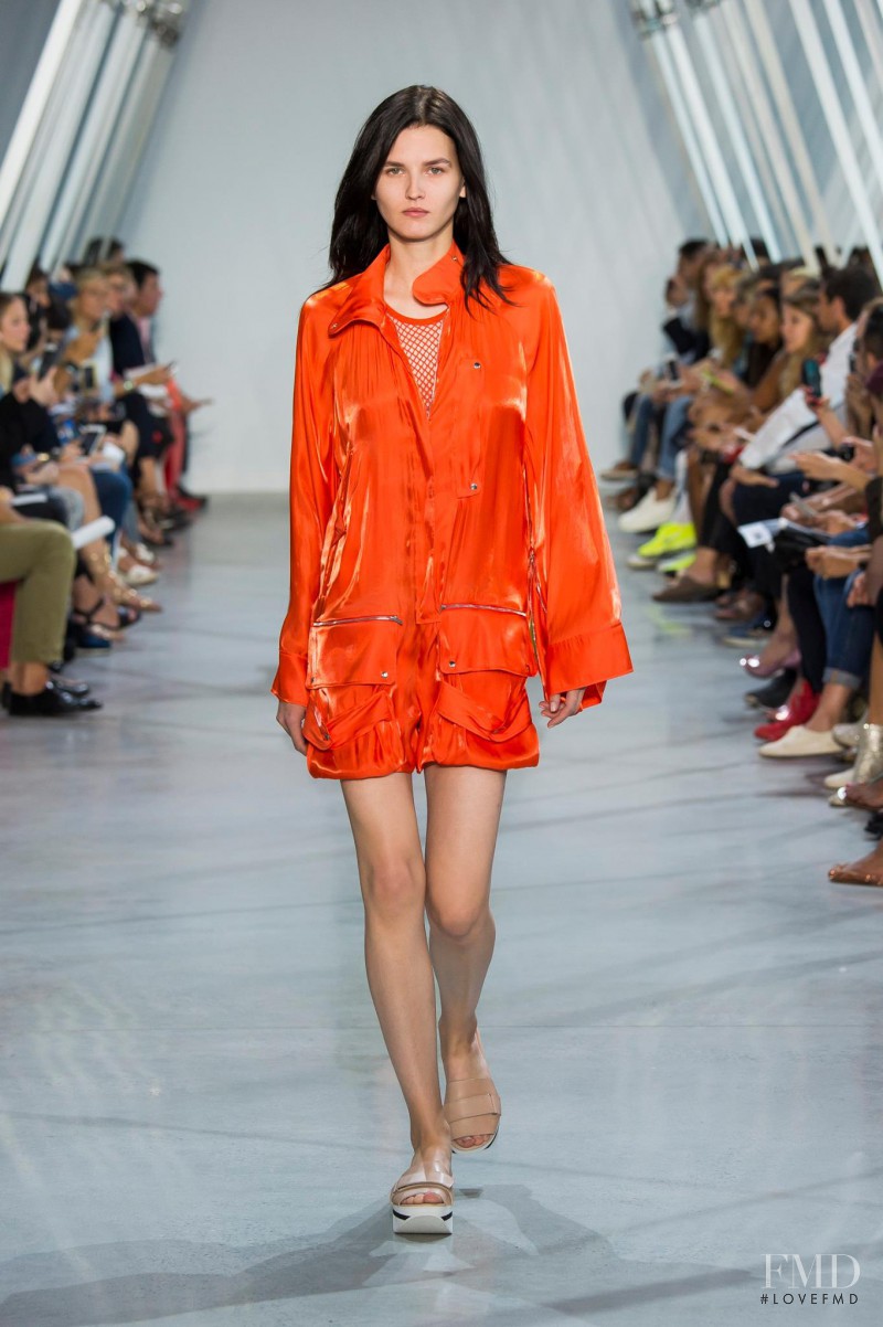 Katlin Aas featured in  the Lacoste fashion show for Spring/Summer 2016