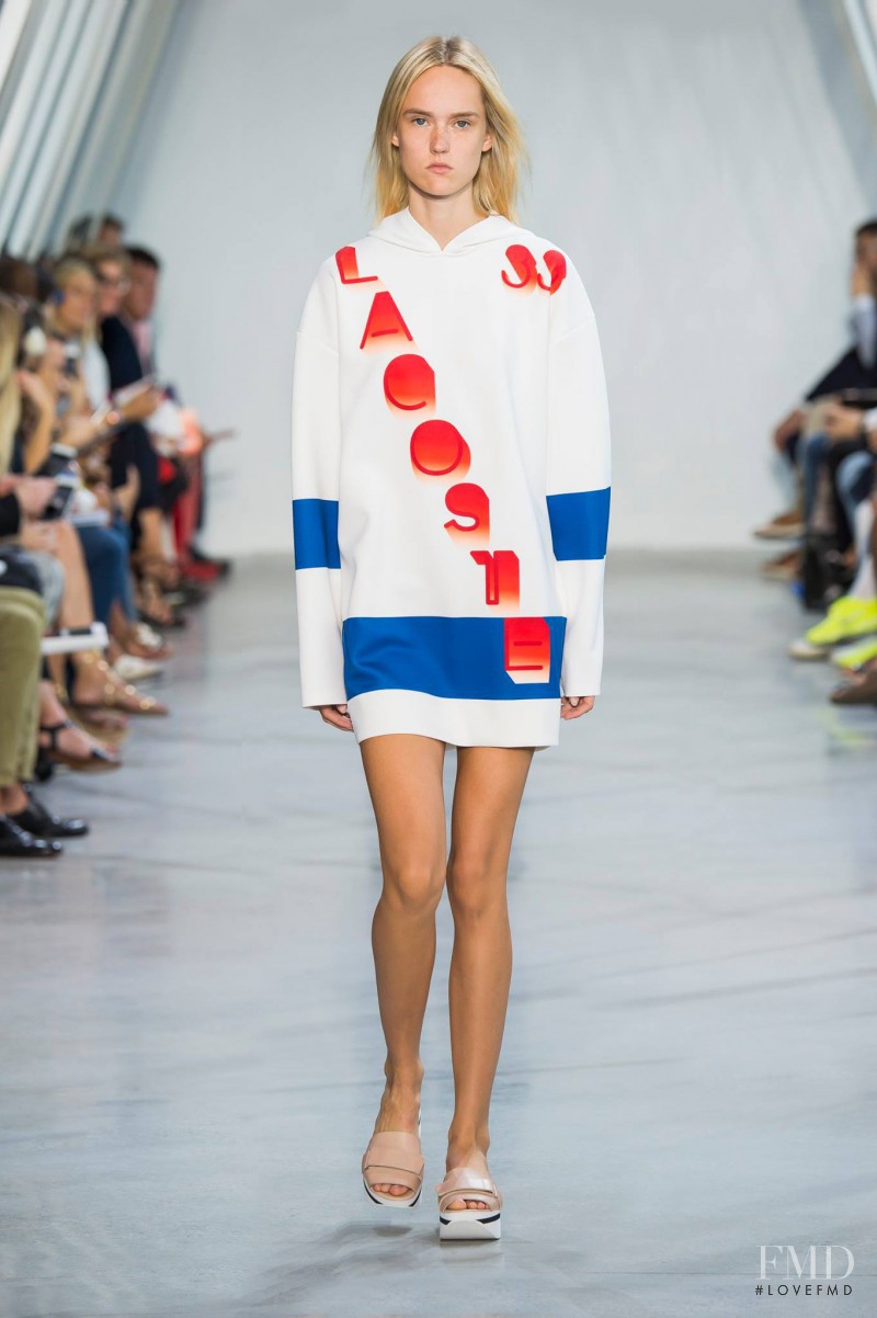 Harleth Kuusik featured in  the Lacoste fashion show for Spring/Summer 2016